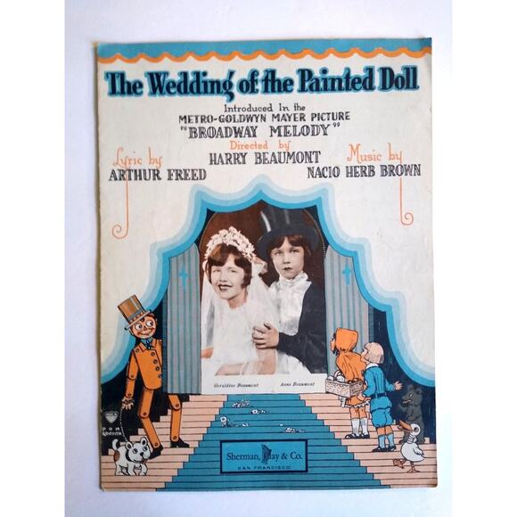 Sheet Music The Wedding Of The Painted Doll Arthur Freed Nacio Herb Brown 1929 - Picture 1 of 3